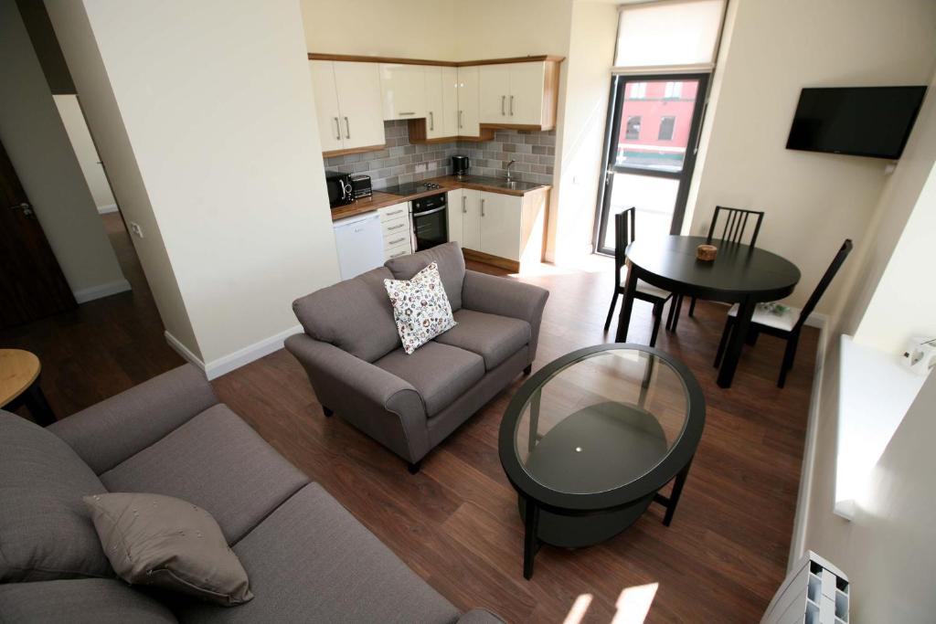 Harbour front apartment living space